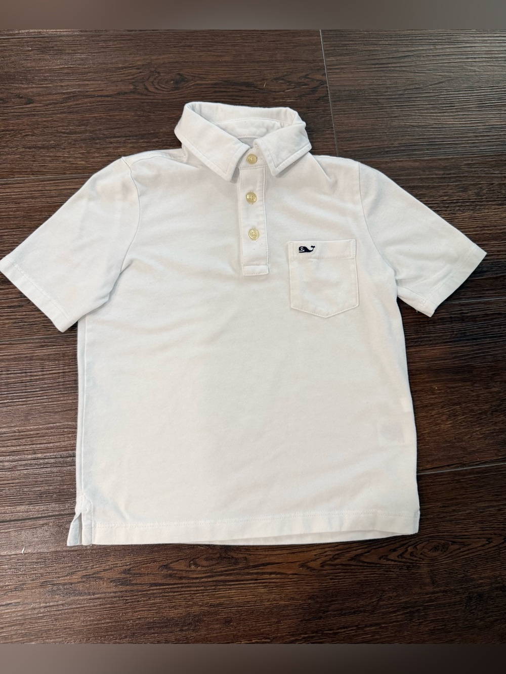 Vineyard Vines Edgartown Boys 5 White Short Sleeve Polo